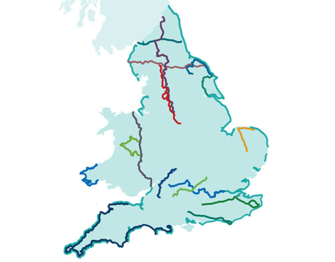 Map showing the National Trails as of 29 August 2025